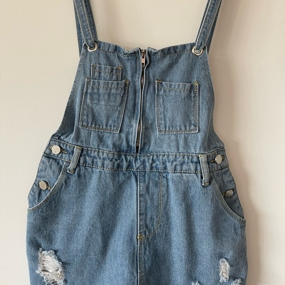 The Impeccable Pig denim jumper dress. Small - Picture 3 of 10